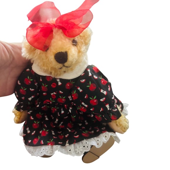 Barbara Conley Tracy Rae Other - Barbara Conley Tracy Rae ADG 1995 Artist Teddy Bear Apple Dress Signed #4835 ADG